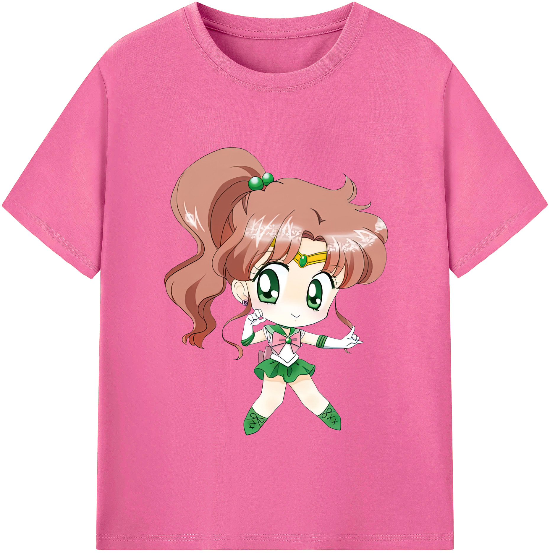 （画像用） 美少女戦士セーラームーン 木野 まこと きの まこと Sailor Moon Kino Makoto （セーラージュピター；Sailor Jupiter） レディースカジュアルプリントTシャツ（綿100％）
